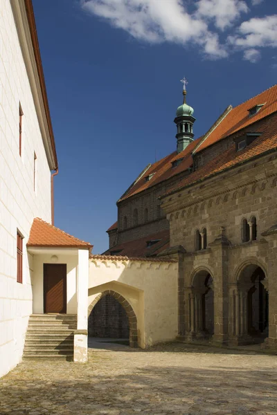 Old jewish quarter and basilica in Trebic — Stock Photo, Image