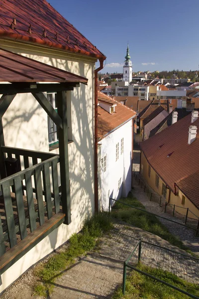 Gamla judiska kvarteret och basilikan i Trebic — Stockfoto