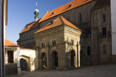 Trebic eski Yahudi mahallesi ve bazilika