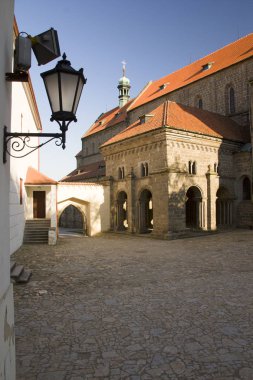 Trebic eski Yahudi mahallesi ve bazilika