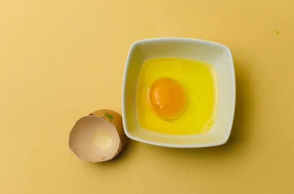 Fresh Egg Yolk Background Stock Photo