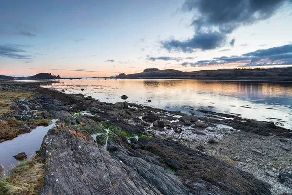 Zonsondergang Loch Linnhe Loch Van Een Zee Aan Westkust Van — Stockfoto