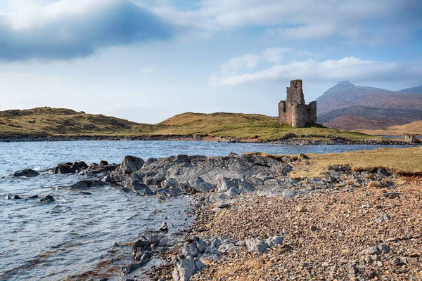 Die Ruinen Von Ardvreck Castle Ufer Von Loch Assynt — Stockfoto