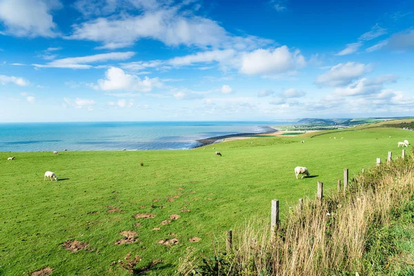 Die Küste Zwischen Aberarth Und Llan Non Wales — Stockfoto