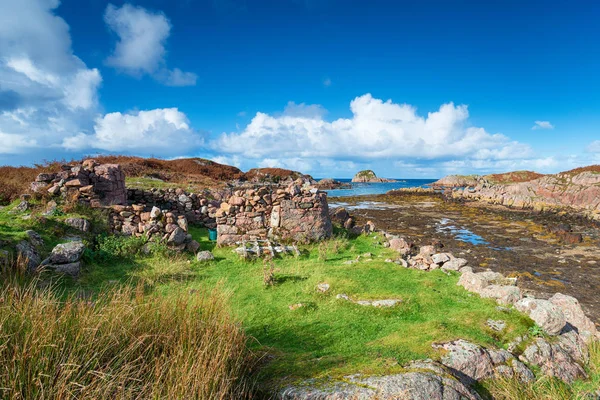 Ruínas Velho Croft Costa Kintra Ilha Mull Escócia — Fotografia de Stock