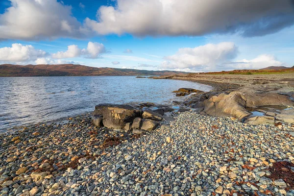 Het Strand Van Dhiseig Aan Oevers Van Loch Keal Het — Stockfoto