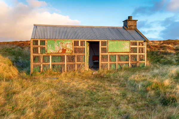 Uma Antiga Cabana Escudos Pastores Ilha Lewis Escócia — Fotografia de Stock
