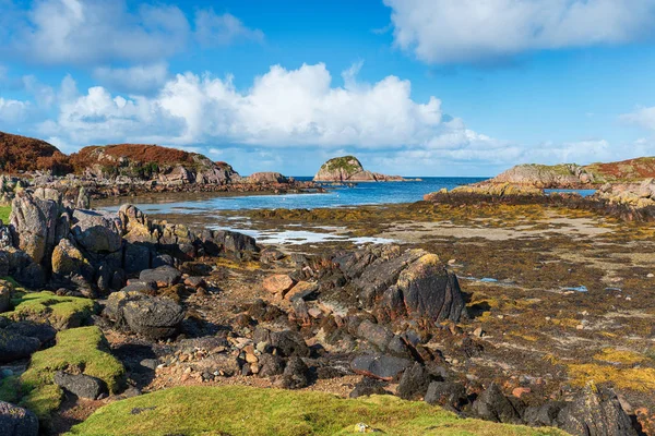 Drsné Žuly Pobřeží Kintra Ostrov Mull Skotsku — Stock fotografie