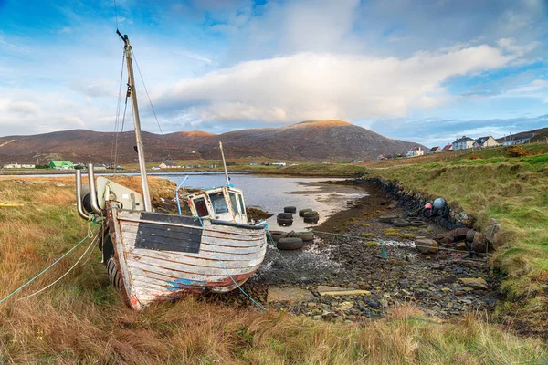 Gammal Trä Fiskebåt Leverburgh Den Isle Harris Yttre Hebriderna Skottland — Stockfoto