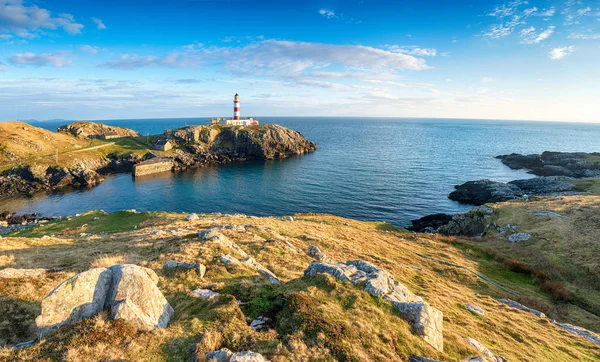 Eilean Glas Fyr Den Vackra Scalpay Yttre Hebriderna Skottland — Stockfoto