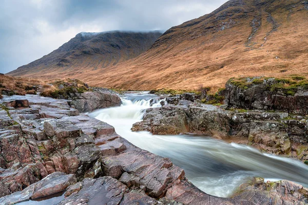 Річка Etive Протікає Через Глен Etive Glencoe Шотландії — стокове фото
