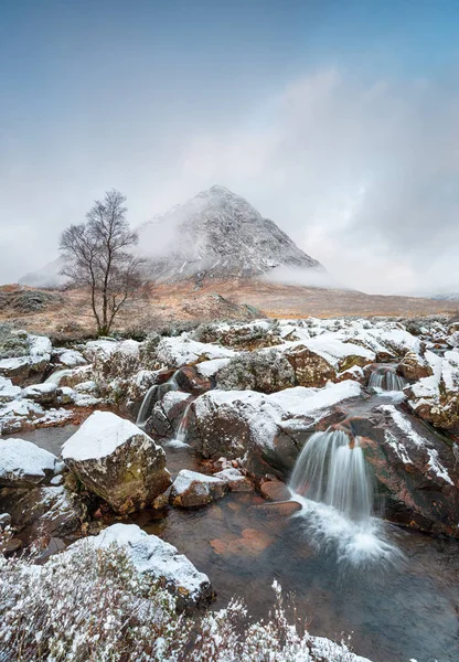 Krásný Vodopád Glen Etive Glencoe Skotské Vysočiny — Stock fotografie