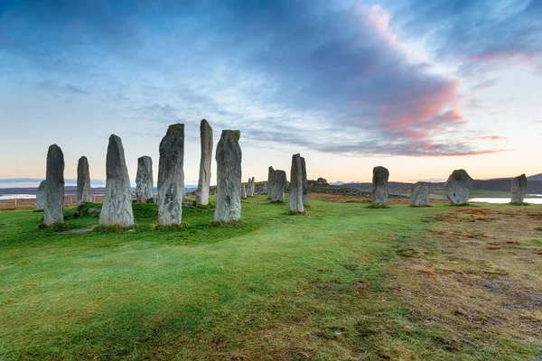 Iskoçya Nın Batı Adaları Lewis Adası Nda Callanish Stones Dusk — Stok fotoğraf