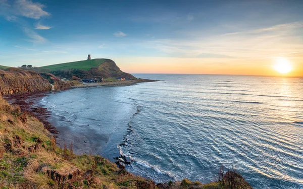 Zonsondergang over Kimmeridge Bay — Stockfoto