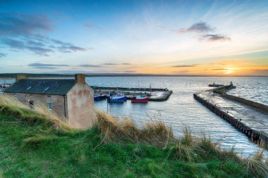 Sunset at Burghead in Scotland