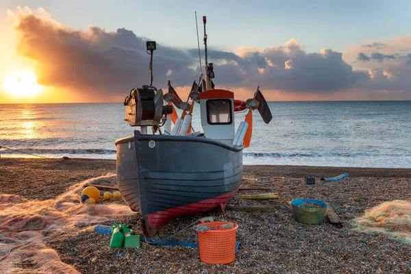 Sunrise at Aldeburgh in Suffolk — Stock Photo, Image