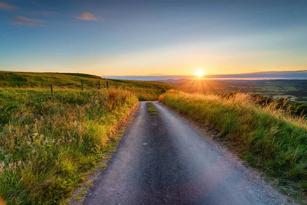 Summer sunset from Eggarton Hill — Stock Photo, Image