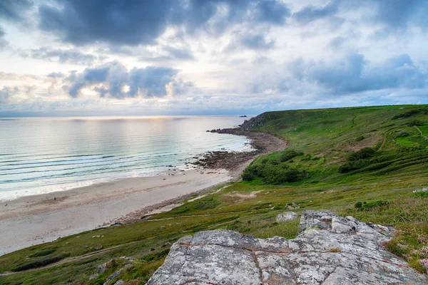 Gwynver Plajı Cornwall — Stok fotoğraf
