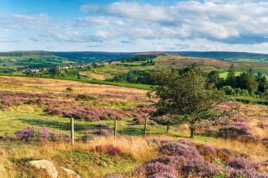 North York Moors National Park in Yorkshire, looking out the vil clipart