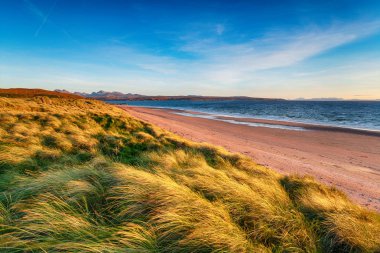 Windswept sand dunes at Big Sand Beach at Gairloch  clipart