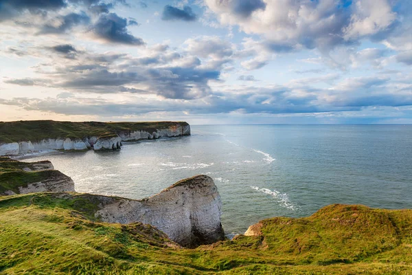 Chalk cliffs at Flamborough — Stock Photo, Image