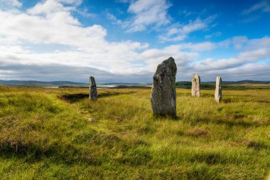 The Ceann Hulavig stone circle on the Isle of Lewis in the Outer Hebrides of Scotland,  clipart