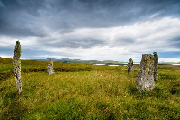 スコットランド西部のルイス島にあるカランシュ4世の環状列石セアン フラヴィグ — ストック写真