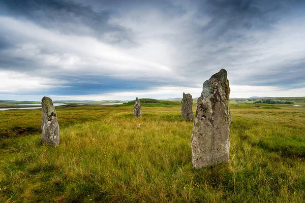 苏格兰外赫布里底群岛刘易斯岛上的Ceann Hulavig石圈也被称为Callanish — 图库照片