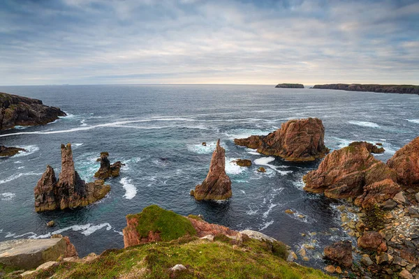 Sea Stacks Mangersta Ilse Lewis Outer Hebrides Scotland — Stock Photo, Image