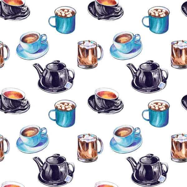 Tee- und Kaffeetassen. — Stockfoto