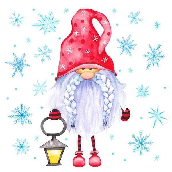 Scandinavische Kerst Cartoon Gnome. — Stockfoto