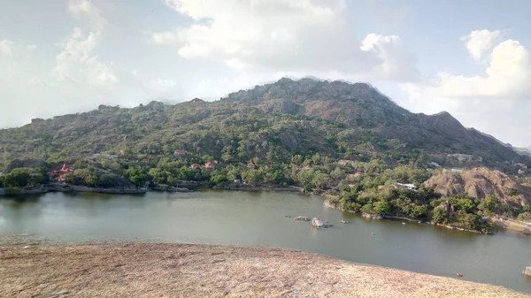 Maravillosa Vista Del Lago Monte Abu Rajastán India — Foto de Stock