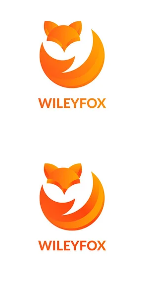 フォックスと会社のロゴ — ストックベクタ