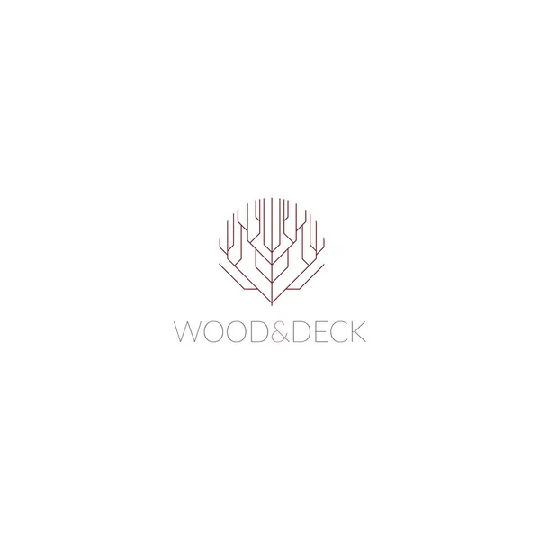 木材会社のロゴサイン — ストックベクタ