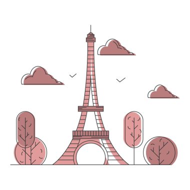 Fransa tasarım şablonu. Vektör çizimi.