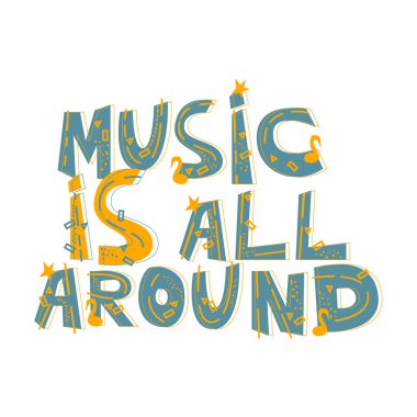 El yazısı ile İllüstrasyon. Vektör kavramı.