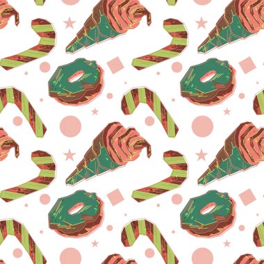 İnanılmaz dondurma dikişsiz desen