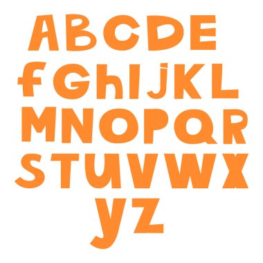 El çizimi çocukça Latin alfabesi