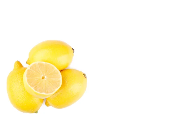 Lemon Isolated White Background Fresh Tropical Fruit — Stock Photo, Image