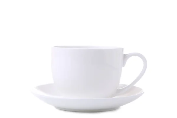 Tazza Caffè Vuota Isolata Sfondo Bianco Tazza Bianca — Foto Stock