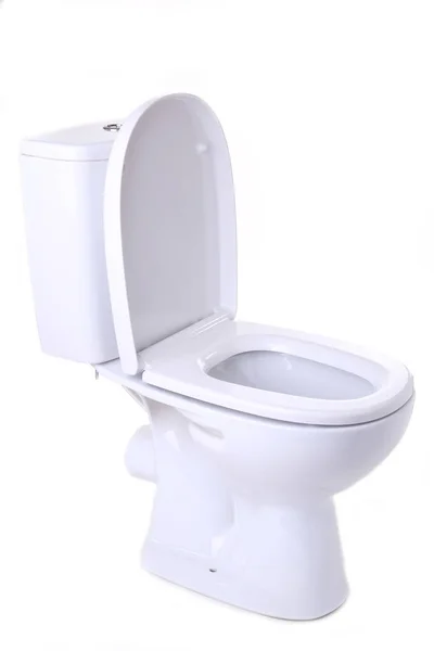 Toilet Kom Geïsoleerd Een Witte Achtergrond — Stockfoto