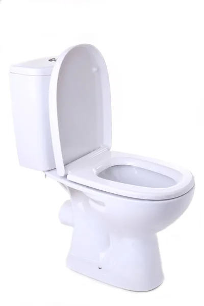 Toilet Kom Geïsoleerd Een Witte Achtergrond Stockafbeelding