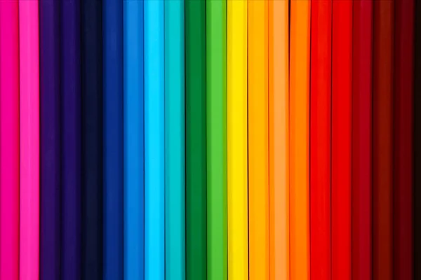 Veel verschillende gekleurde potloden achtergrond, potloden wallpaper — Stockfoto