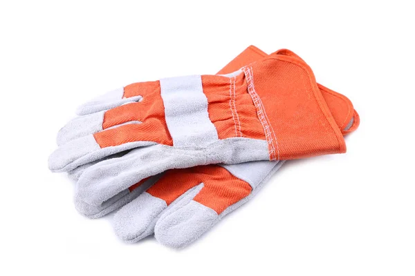 Construction gloves, isolated on a white background — Stock Photo, Image