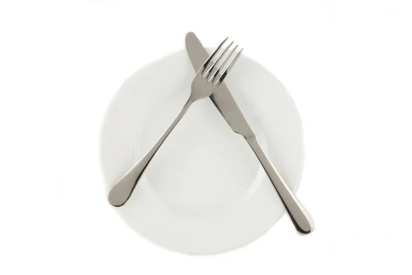 Dining Etiquette Still Eat Pause Fork Knife Signals Location Cutlery — Stock Photo, Image