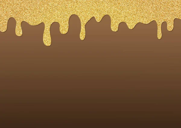 Gold chocolate glitter melt texture background