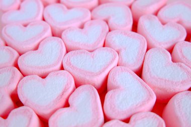 Pembe marshmallow arka plan, Kalp marshmallow doku backgroun