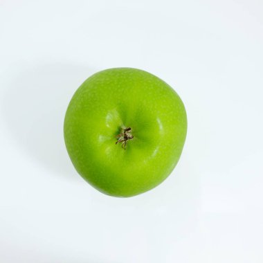 Beyaz arka plan üzerinde Yeşil elma, Yeşil elma izole, Meyve üzerinde 