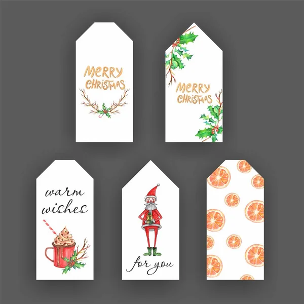 Prettige Kerstdagen Gelukkig Nieuwjaar Illustratie Aquarel Illustratie Koekjes Santa Meisje — Stockfoto