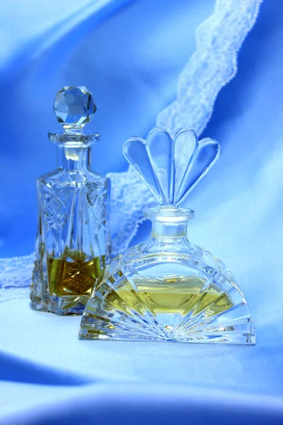 Frascos Perfume Vintage Fondo — Foto de Stock
